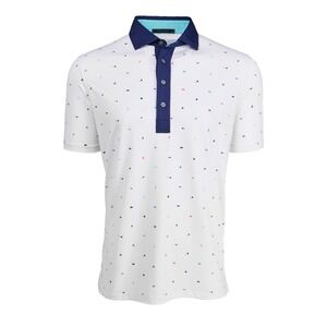 NWT Greyson Golf Spirit of Costa Polo Mens Size XL Print Performance Golf Shirt